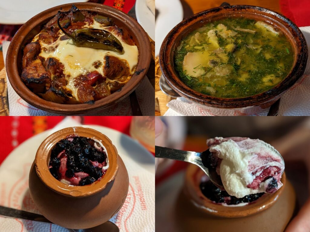 ブルガリア料理のカヴァルマと水牛ヨーグルト