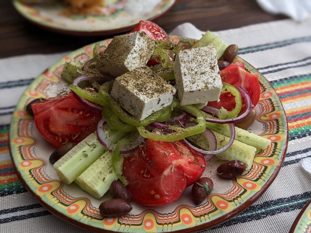 レシュテンのレストランで食べたギリシャサラダ
