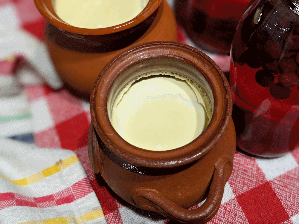 レシュテンで食べた自家製の壷入りヨーグルト