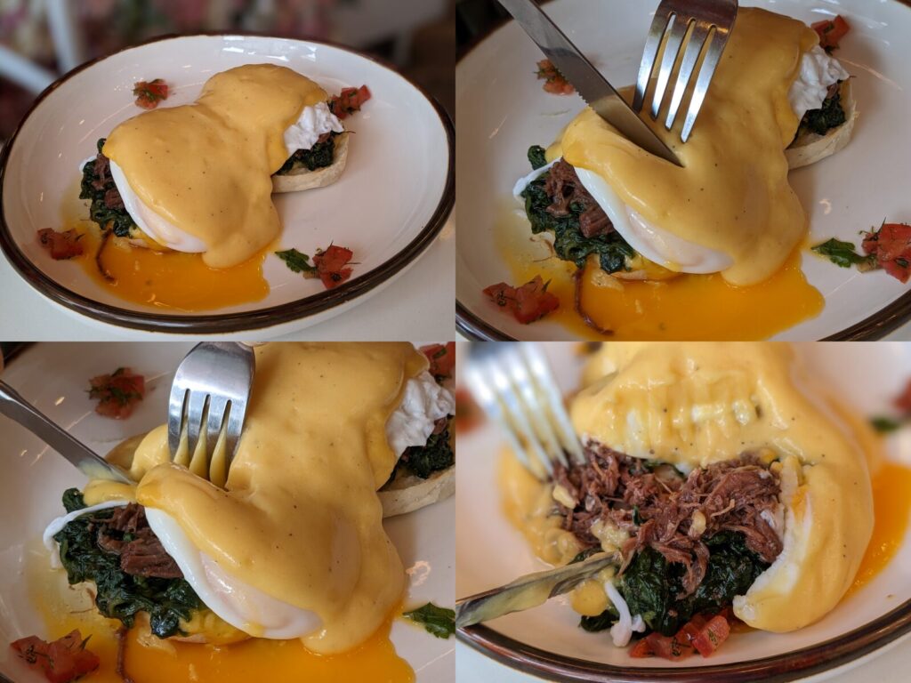 プロブディフのおしゃれカフェのエッグベネディクト