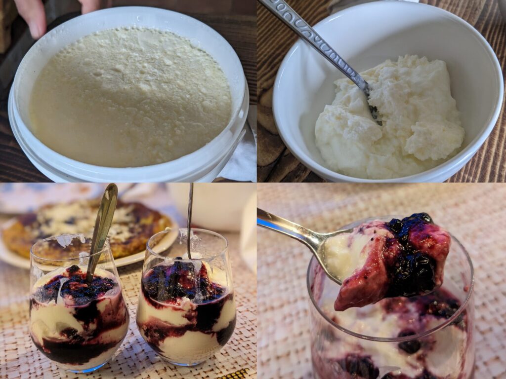 モムチロフツィの本場の手作りヨーグルト