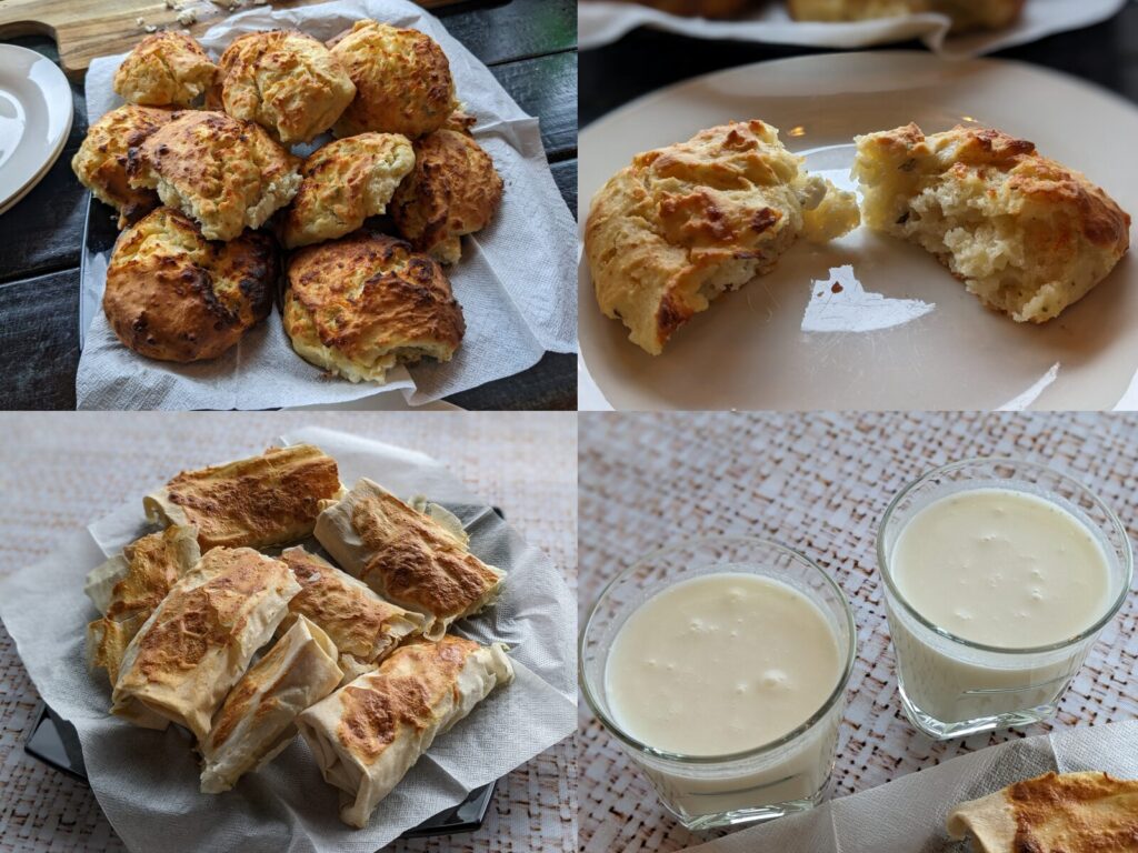 ブルガリアの手作りバニッツァとパン