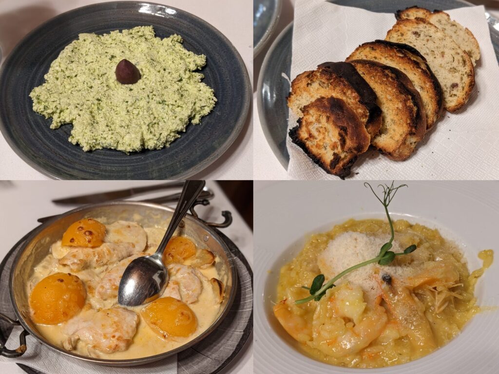 カルロヴォのレストランの郷土料理