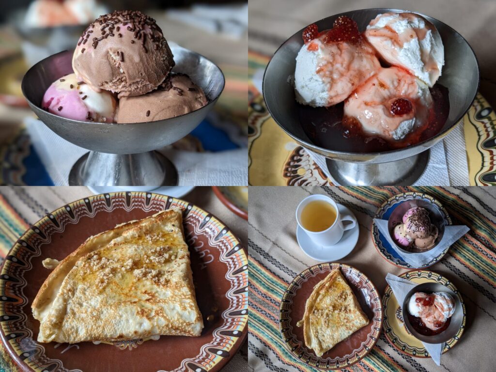 レストランで食べたブルガリアの水牛ヨーグルトやアイス