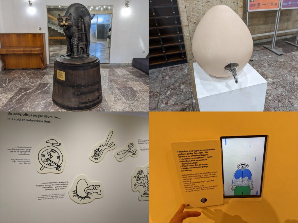 ユーモア博物館に展示されている卵のジョーク