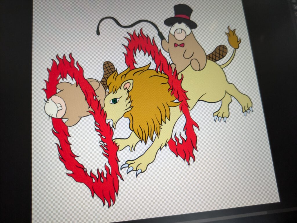 背景が白い猛獣使いのイラスト