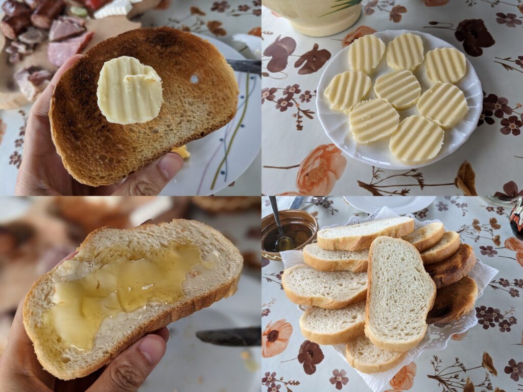 バマ村のバターとパン
