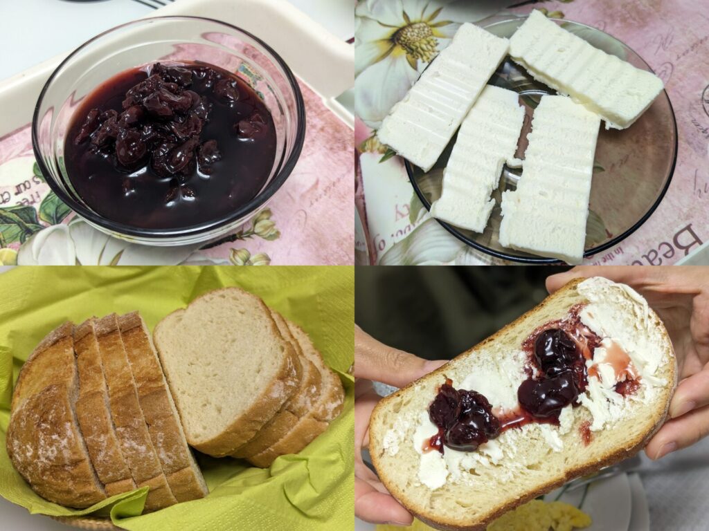 手作りバターとジャムとパン