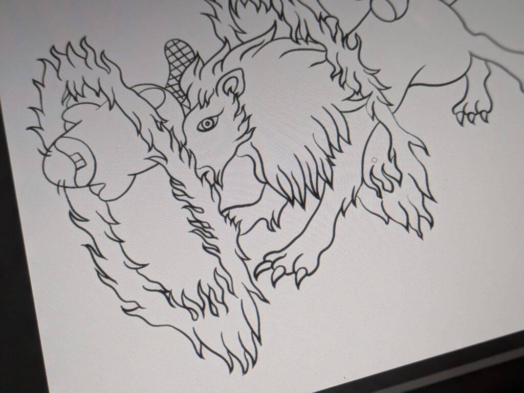 あやしいサーカス猛獣使い拡大線画