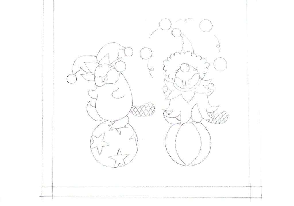 あやしいサーカス玉乗りピエロスキャンデータ化