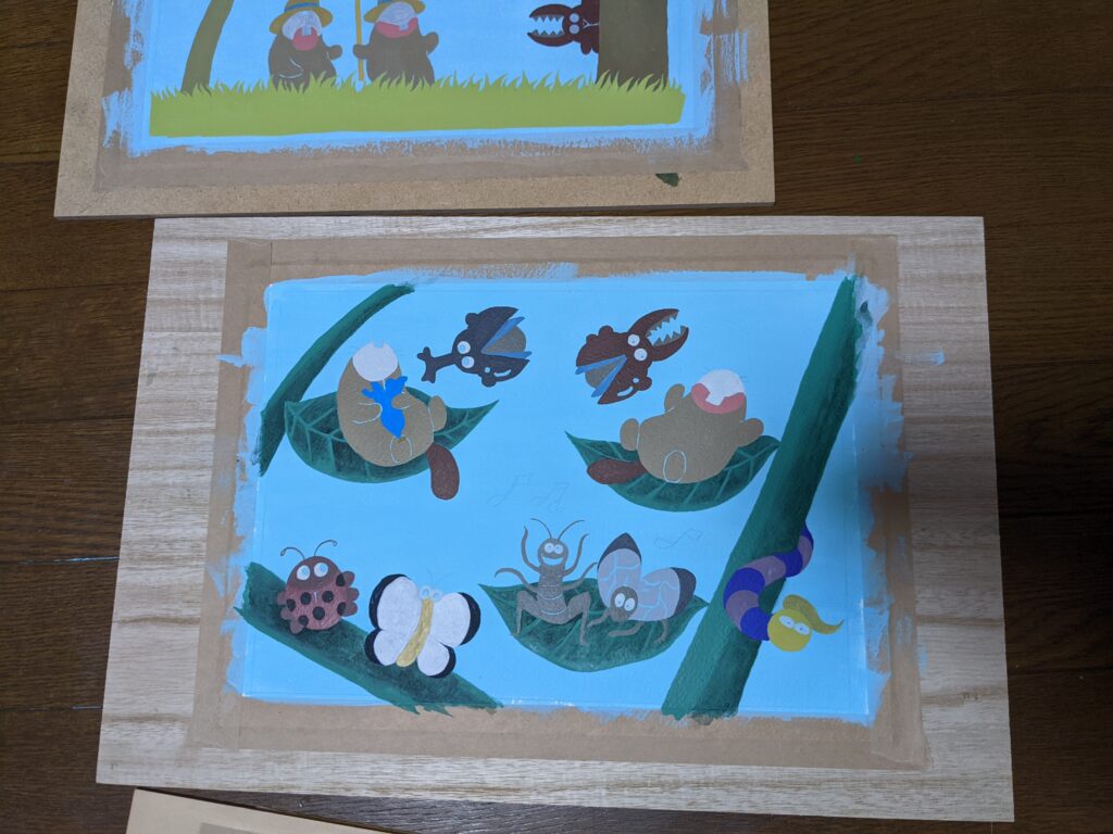 ムシムシ王国のぼうけん葉っぱの陰影