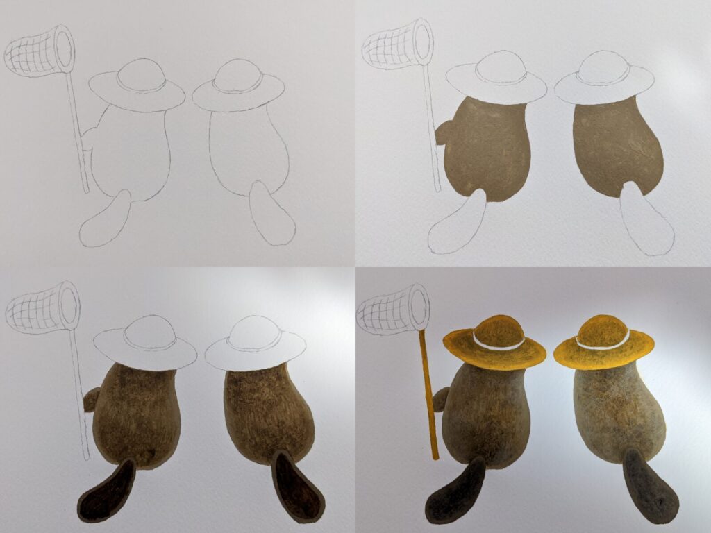 ムシムシ王国のぼうけん扉絵下絵からベース
