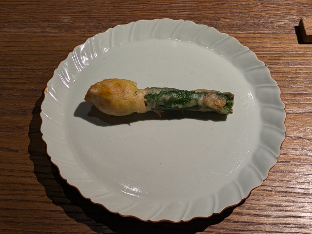一平飯店花ズッキーニの天ぷら