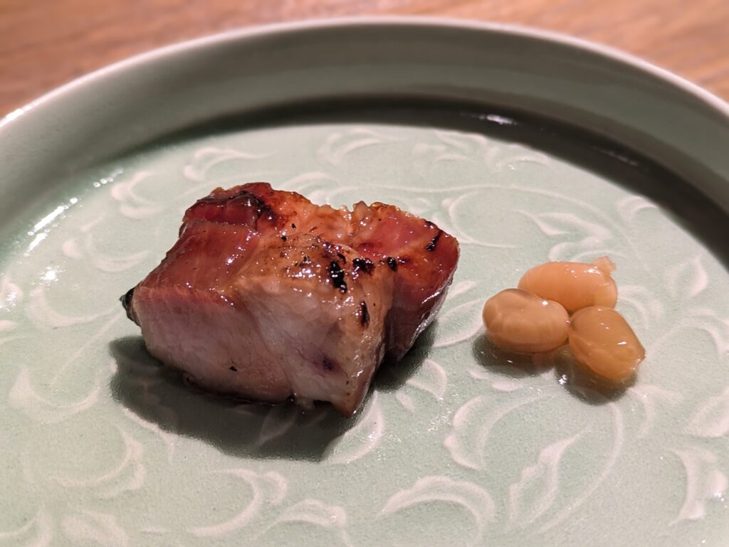 一平飯店炭火焼叉焼接写