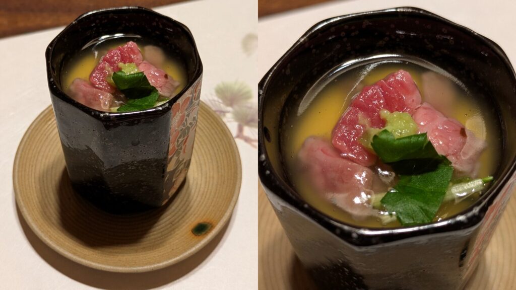 恵比寿屋はなれランチコース牛肉の吸い物