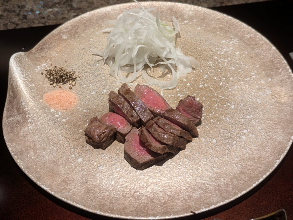 立川薊和牛グリル盛り付け