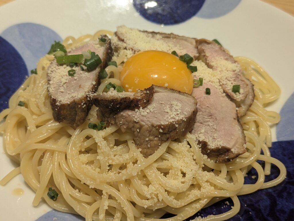 合鴨のカルボナーラ鎌倉パスタ