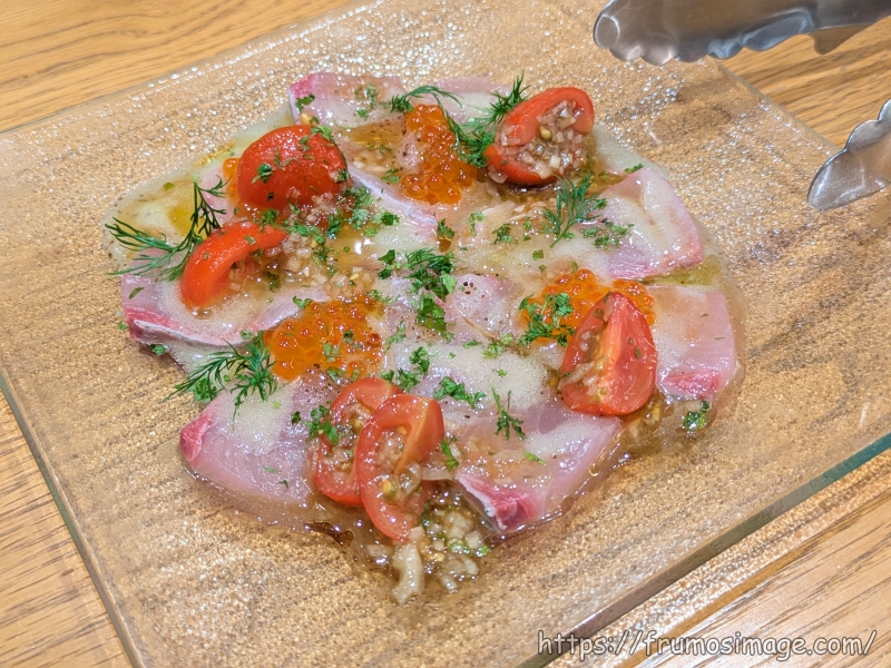 swan GINZA レストラン鮮魚のカルパッチョ