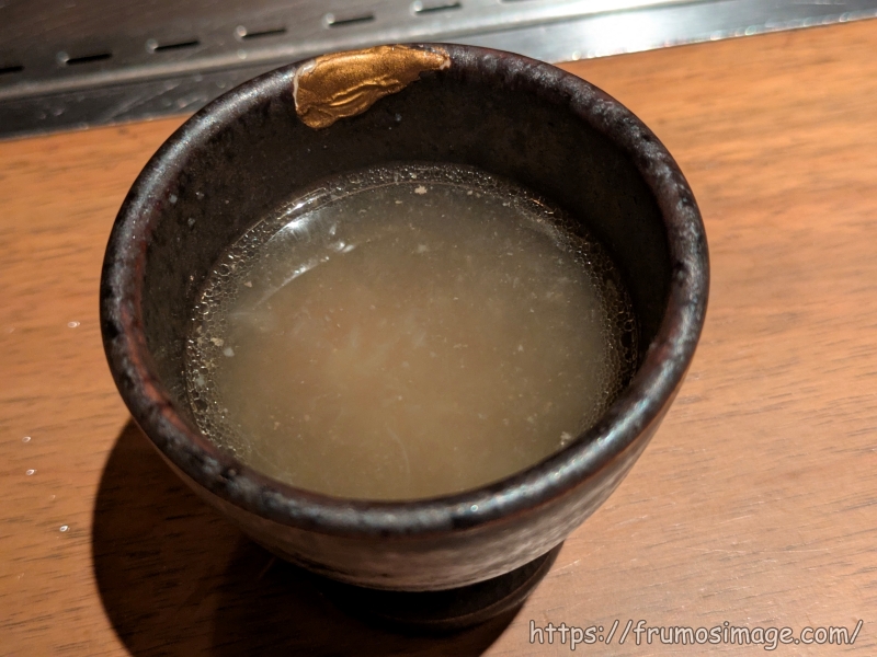 ラム焼肉らむね付だしラムのスープ