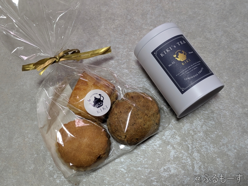 CAFEKIKIのスコーンと紅茶缶