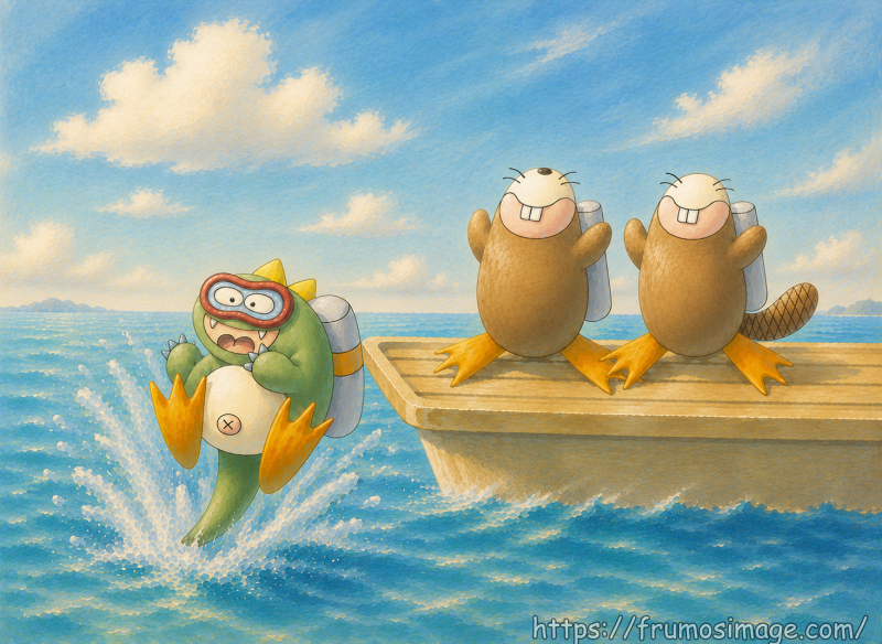 海面反射を表現した絵