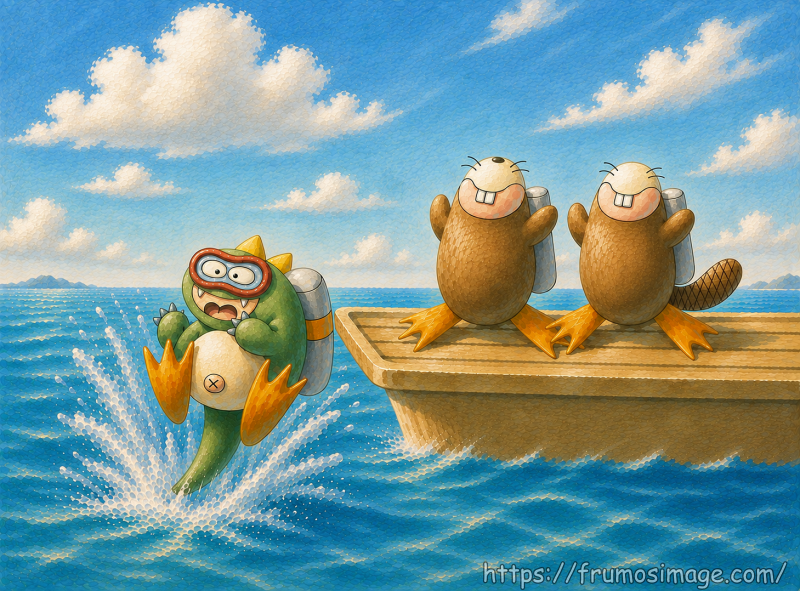 海の暗部にフォーカスした絵