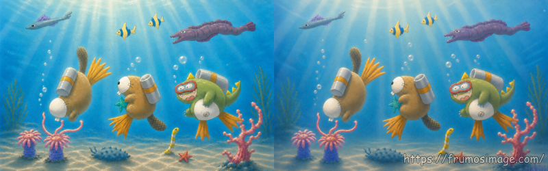 最初のStage5と最終採用したMinimal Water Veil版の比較