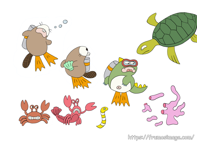 キャラクターだけを切り抜いたシーン4の画像