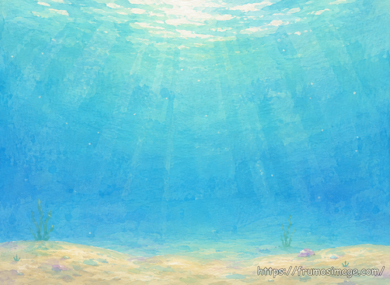 Stage2で生成した装飾を抑えた海中背景